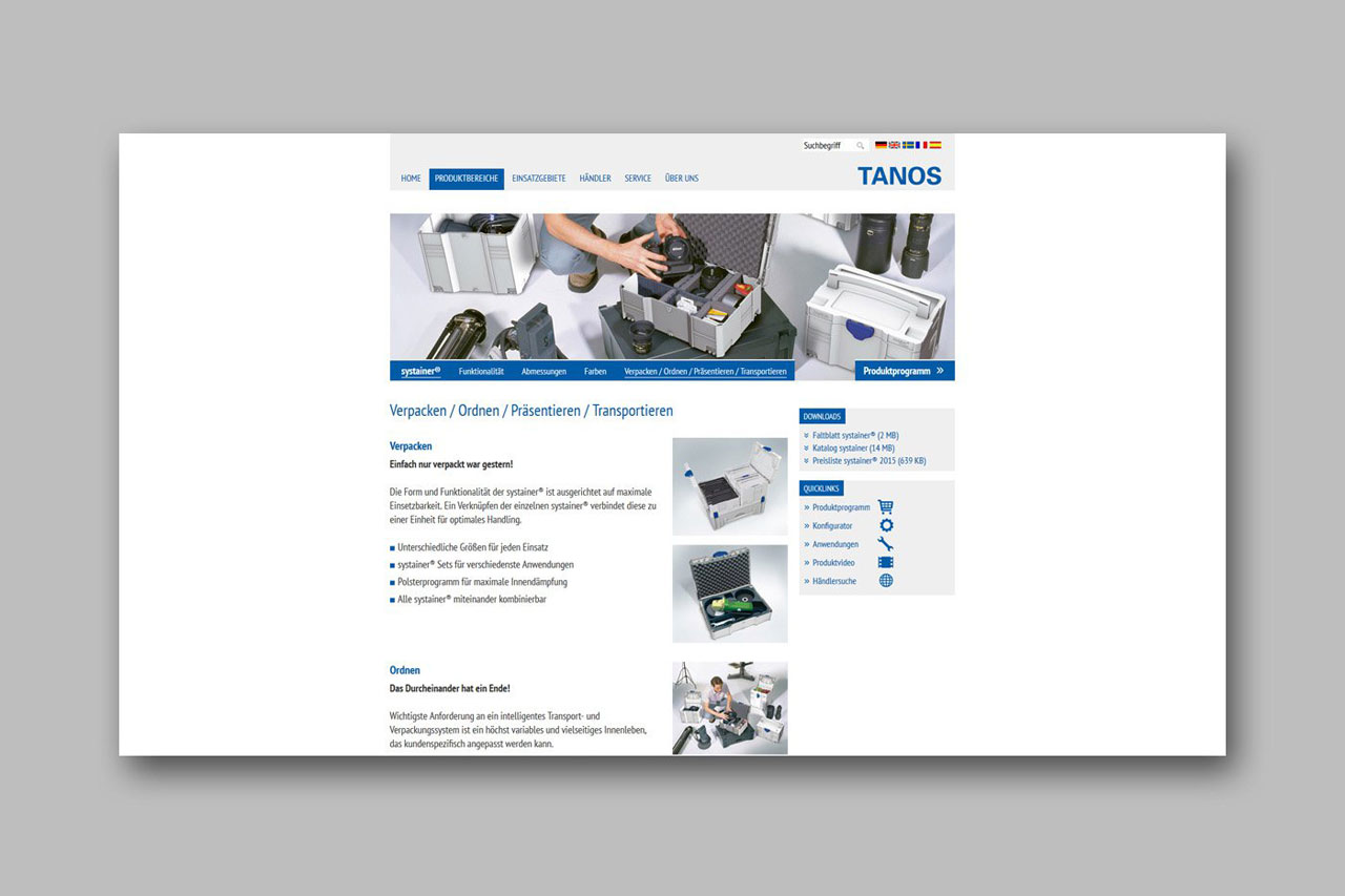 TANOS Homepage Relaunch